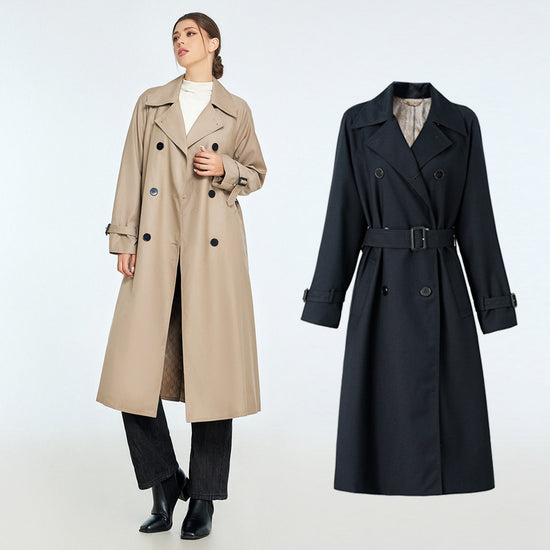 Trench Autumn And Winter Women&